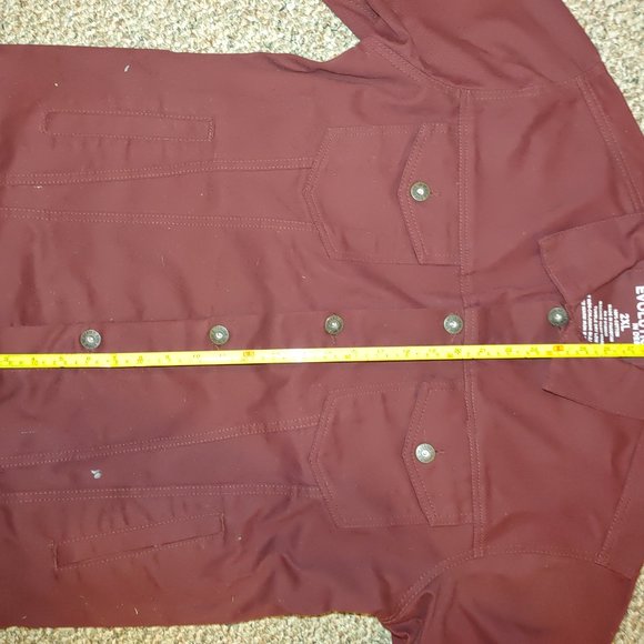 Evolution in Design XXL Burgundy Denim Jacket - Picture 3 of 5